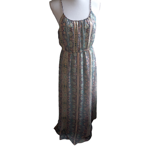 American Eagle Paisley Boho Print Maxi Dress - sheer and flowy - size M - Picture 4 of 16